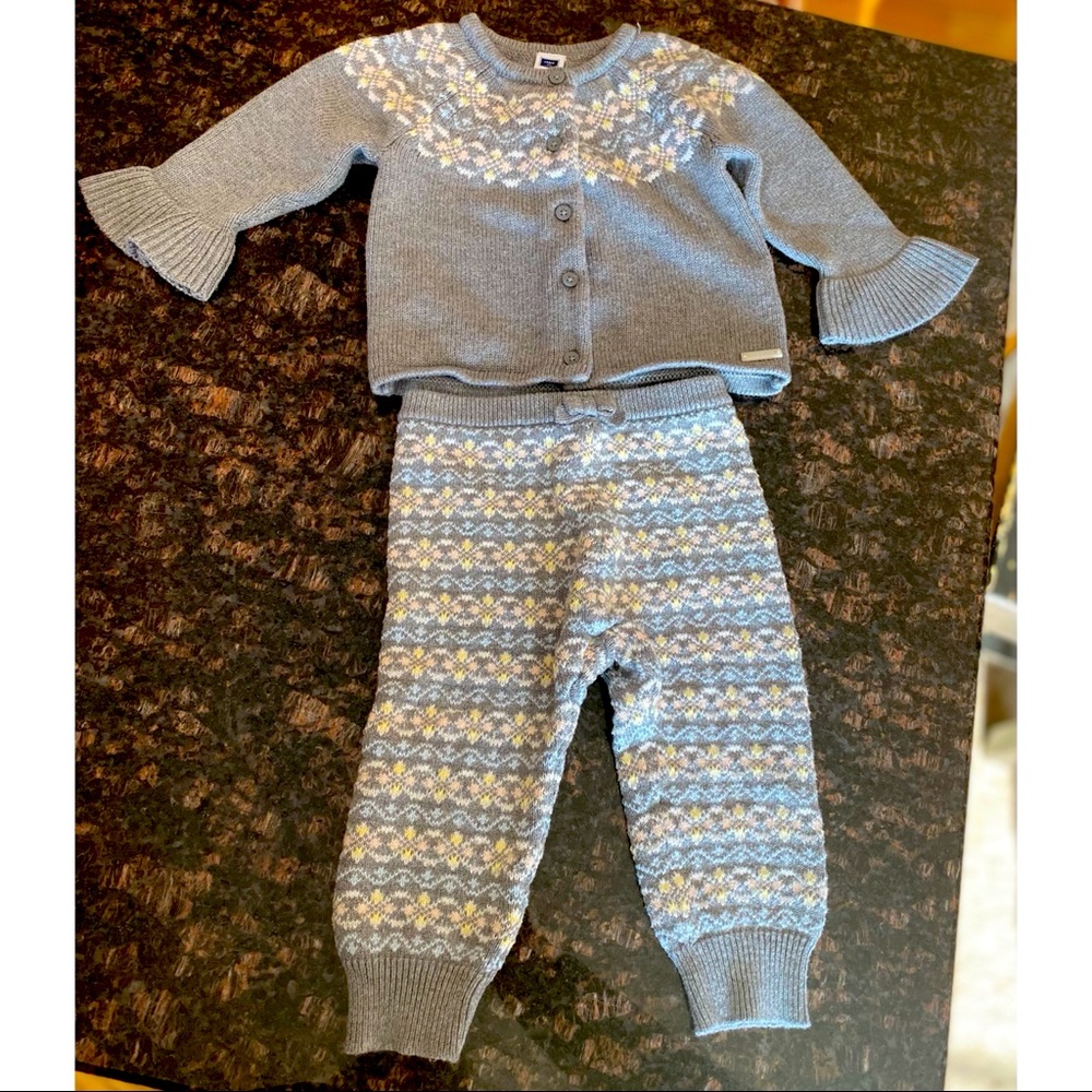 Janie & Jack grey sweater set